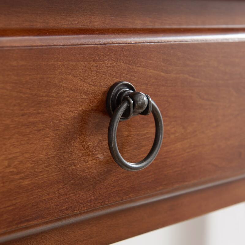 Leick Home Coastal Two Drawer Double Hall Console Sofa Table with Shelf