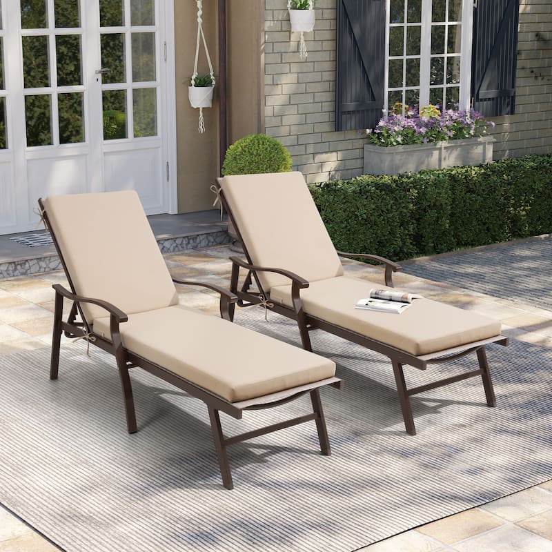 Pellebant Outdoor Patio Chaise Lounge Cushion