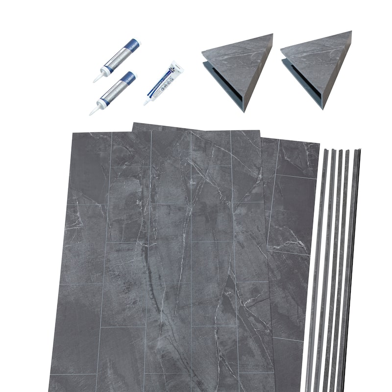 Palisade Shower Surround Kit with Accessories