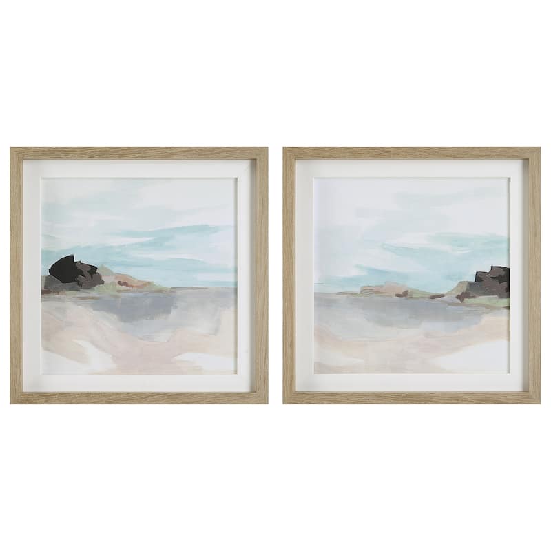 Uttermost Glacial Coast Framed Prints, Set/2 - 22.75"x22.75"x2"