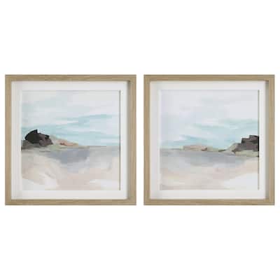 Uttermost Glacial Coast Framed Prints, Set/2 - 22.75"x22.75"x2"
