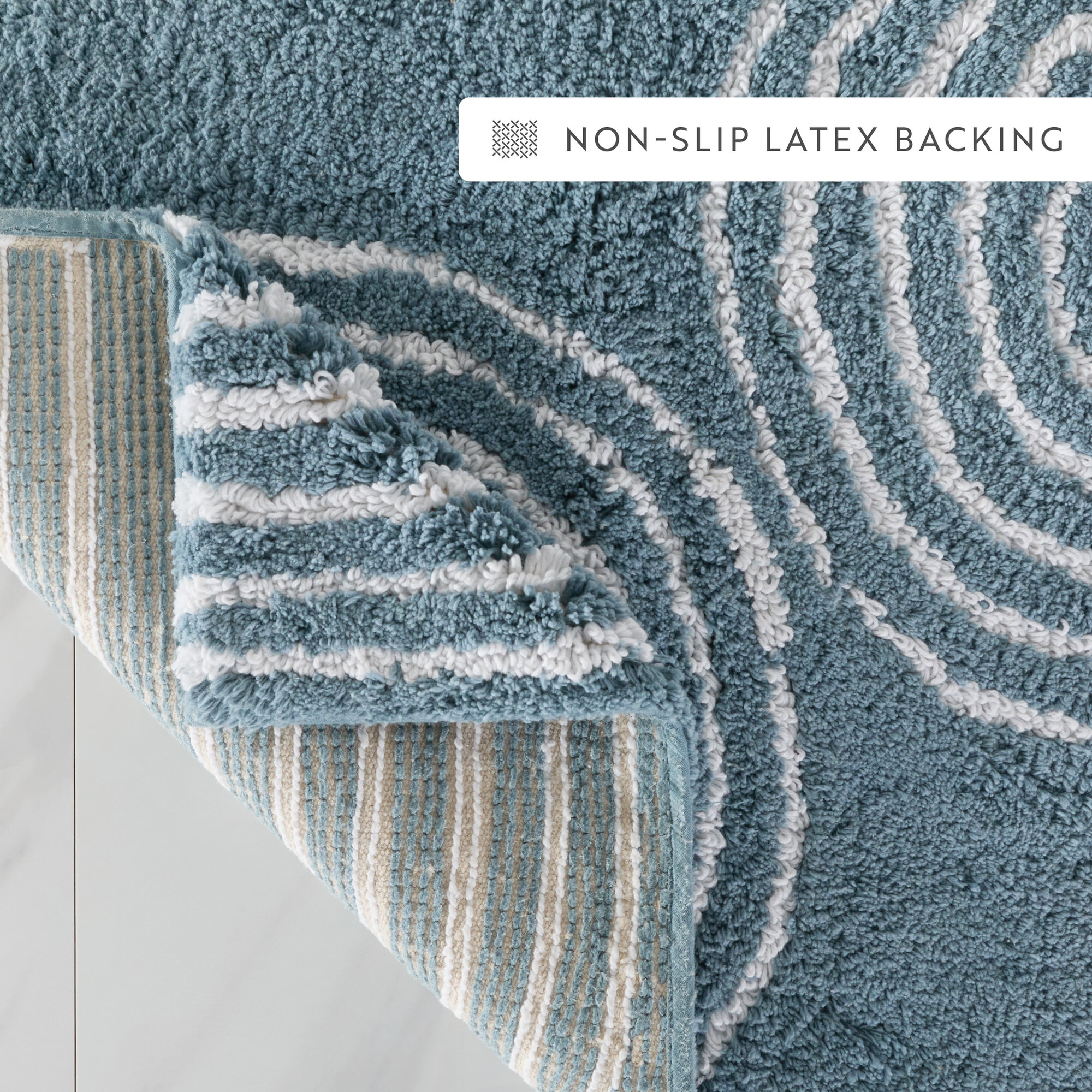 Becky Cameron 100% Cotton Modern Patterned Bath Mat