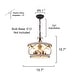preview thumbnail 27 of 42, Oaks Aura 5-Light Farmhouse Wood Chandelier, Drum Chandelier for Dining Room Height Adjustable