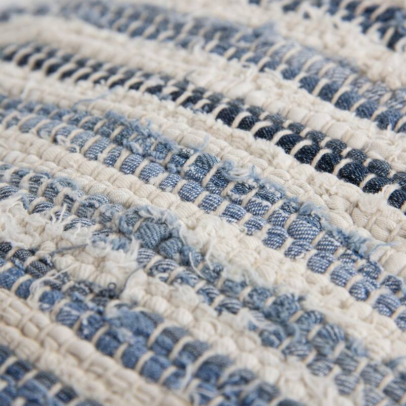 Color Off-Set Stripe Wool Pillow Cover