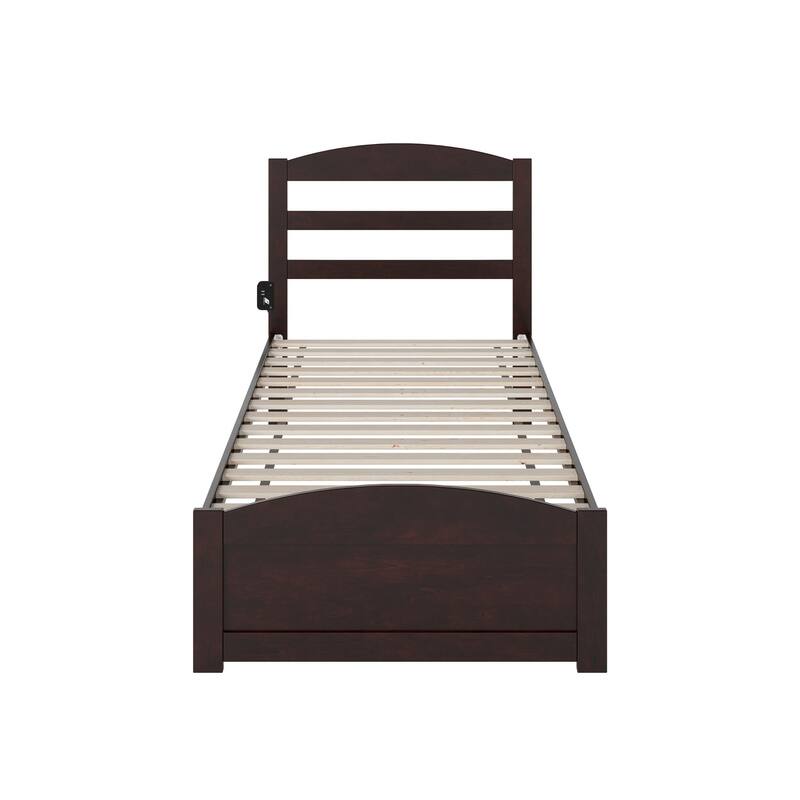 Warren Solid Wood Platform Bed with Footboard