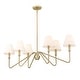 preview thumbnail 3 of 9, Yep by Golden Lighting Kennedy 6-light Island Light in Brushed Champagne Brass