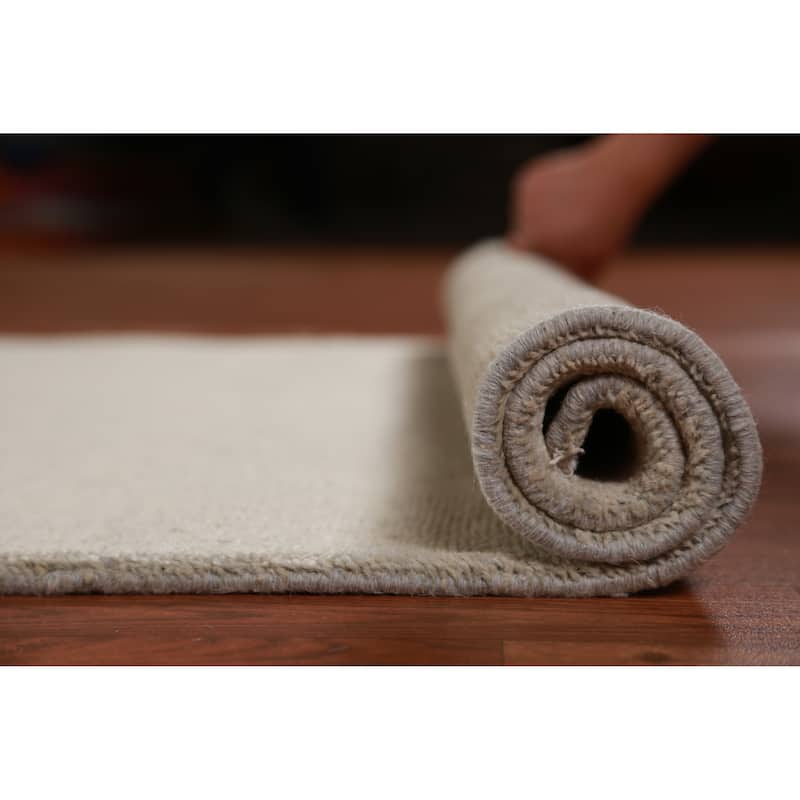 Hand Knotted Oriental 100% Wool Carpet Modern Solid Green Gabbeh Runner Rug - 10' 0'' X 3' 1''