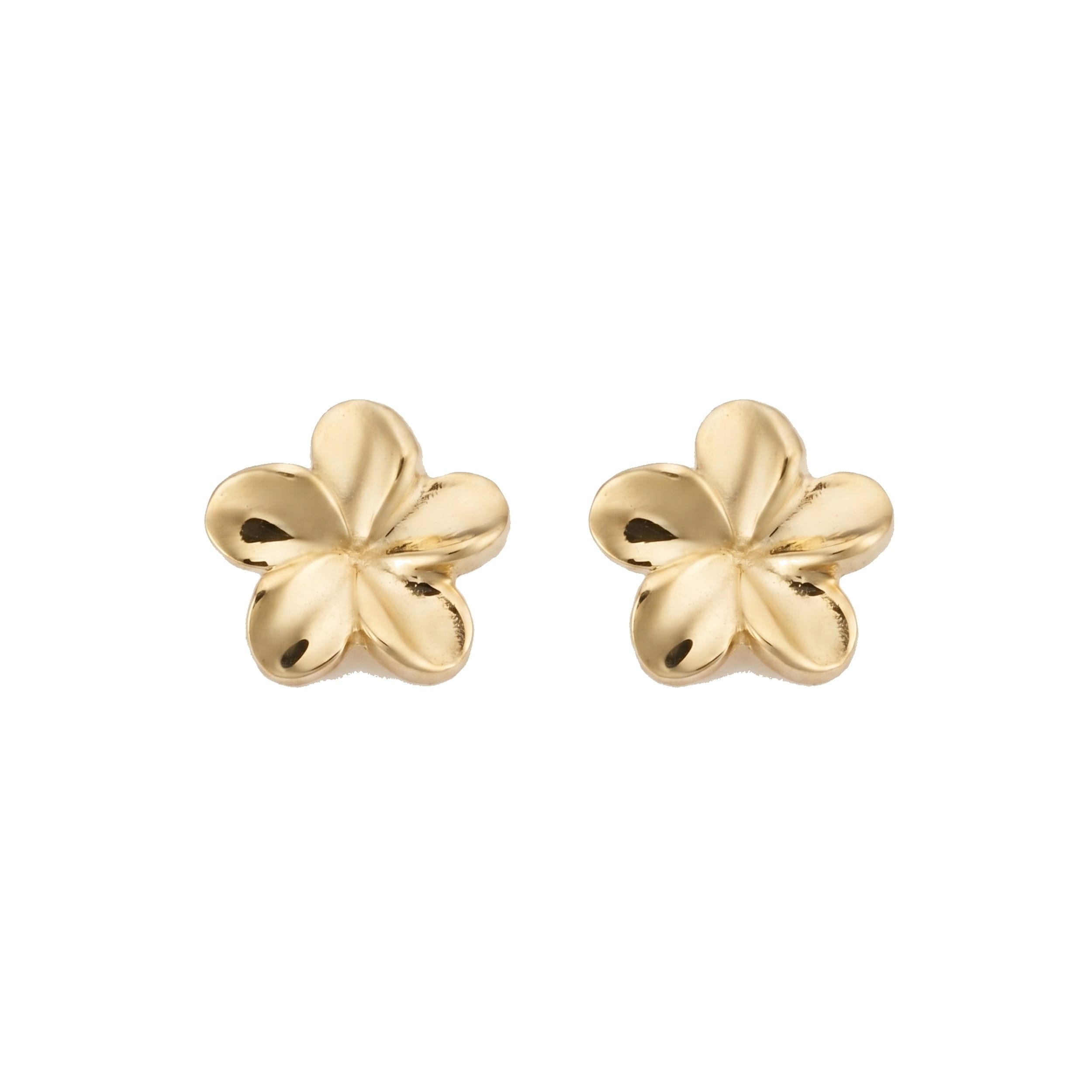Au Naturale 14k Yellow Gold Mini Flower Stud Earrings