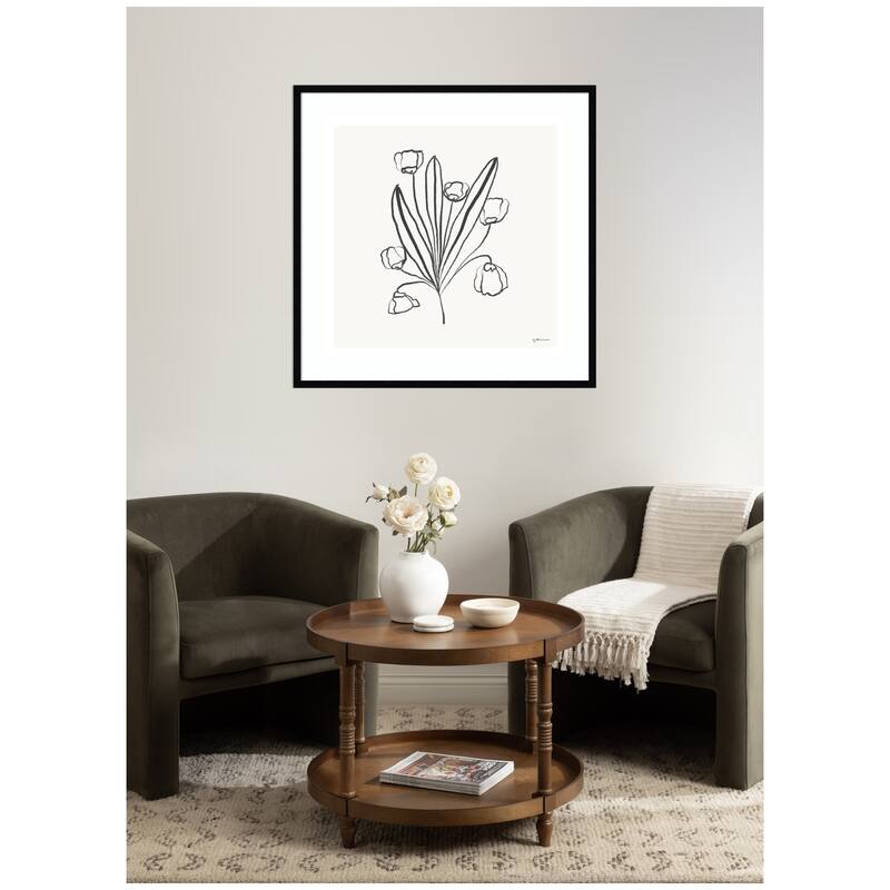 Kate and Laurel Floral Bouquet by Gabrielly Guedes Framed Wall Art Print