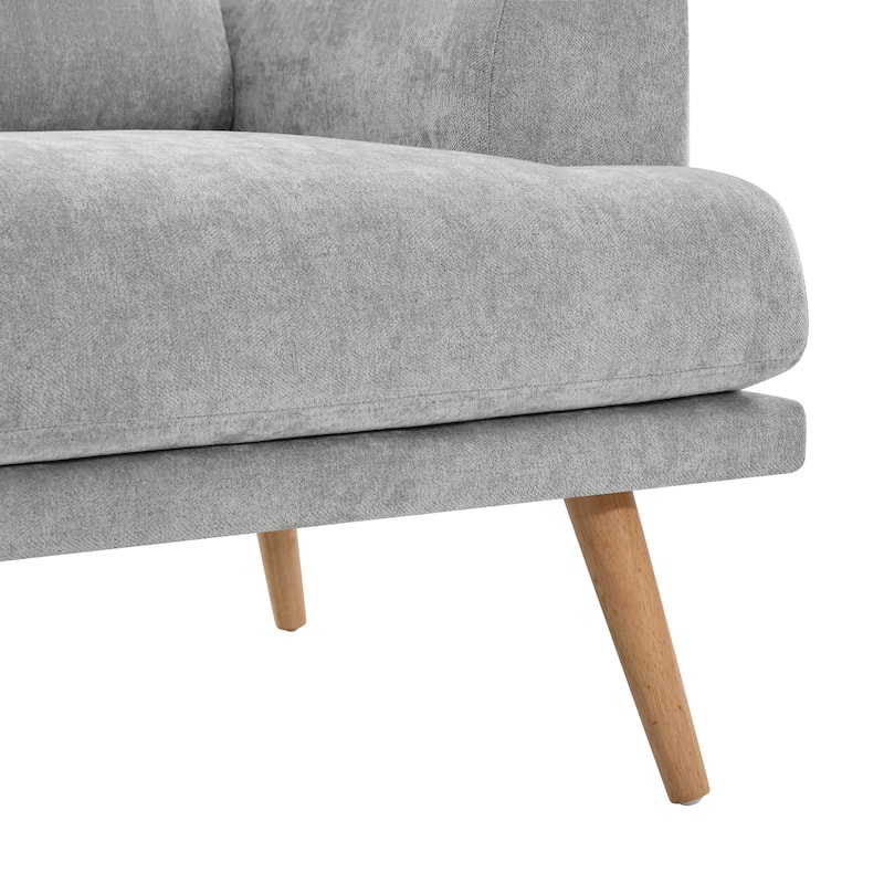 Christopher Knight Home - Loro Modern 79.9" Chenille Upholstered 3-Seater Sofa with Solid Wood Legs & Removable Cushion