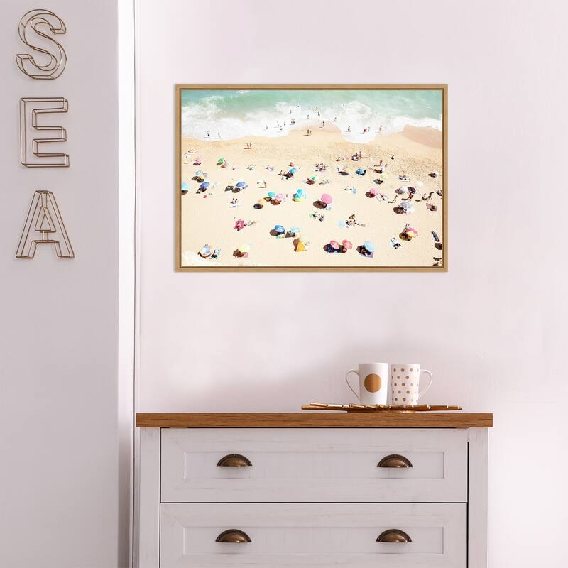 Seaside 1 (Beach) by Carina Okula Framed Canvas Art