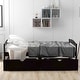 preview thumbnail 38 of 53, Exquisite and Simple Design Wood Platform Bed with Two Drawers, Space-saving,Safety Guaranteed Brown
