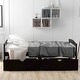 preview thumbnail 2 of 17, Twin size platform bed, with two drawers, espresso