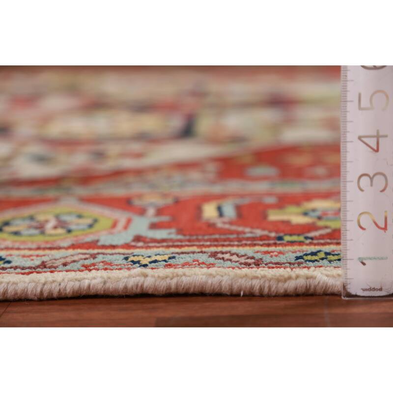 Medallion Ivory Oushak Oriental Area Rug Handmade Wool Carpet - 8'10" x 11'10"