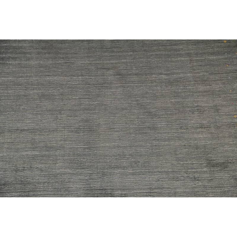 Gray & Green Gabbeh Oriental Area Rug Handmade Wool Carpet - 7'9"x 9'9"