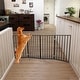 preview thumbnail 2 of 10, Siavonce Free Standing Folding Pet Gate - 73 inch (L) x 1 inches (W) x 24 inches (H).