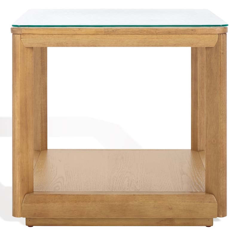 SAFAVIEH Couture Benecarlo Glass Top Accent Table - 22Wx22Dx21H
