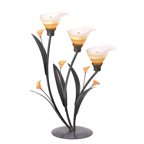 Newly Amber Lilies Tealight Holder