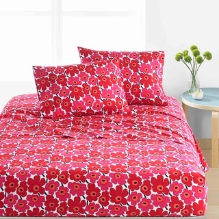Marimekko Unikko Cotton Percale Bed Sheet Set