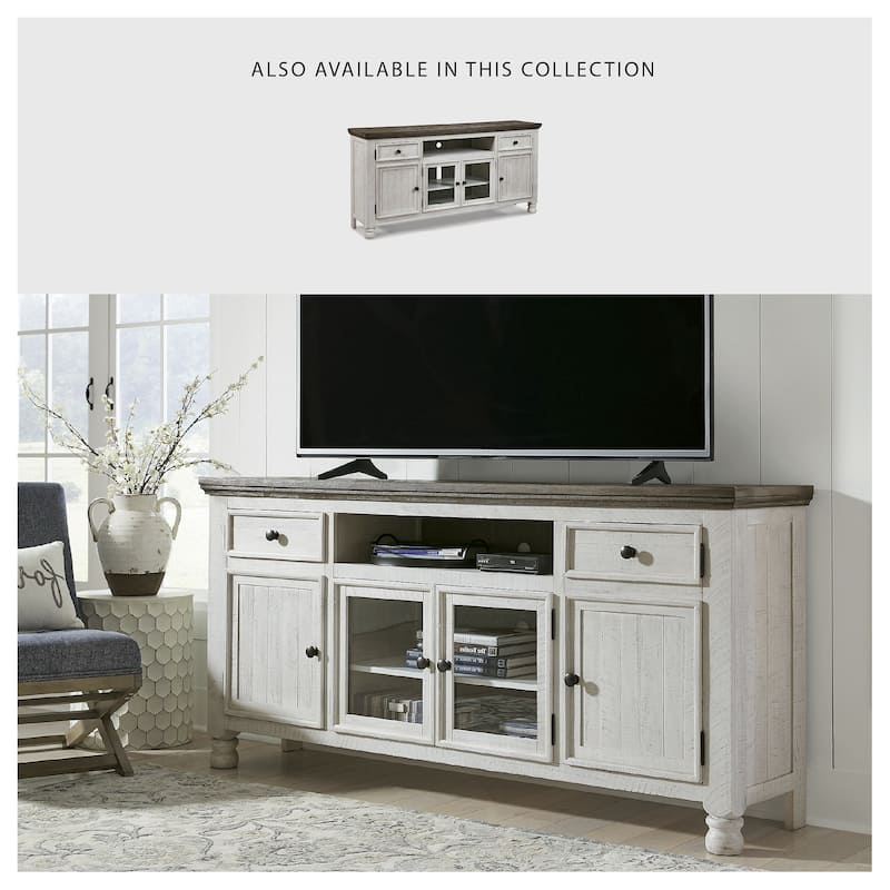 Ashley Furniture Havalance Two-Tone TV Stand - 74"W x 18"D x 36"H