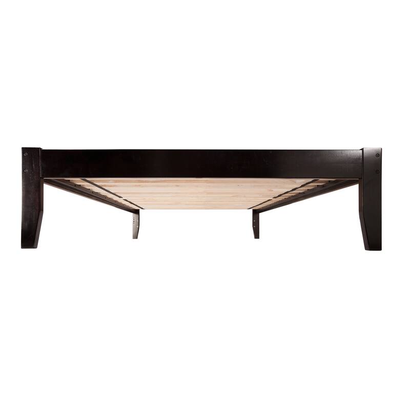 Platform Bed - Solid Hardwood Design - Open Footboard - Sturdy Wood Frame - Spacious Bedroom Furniture