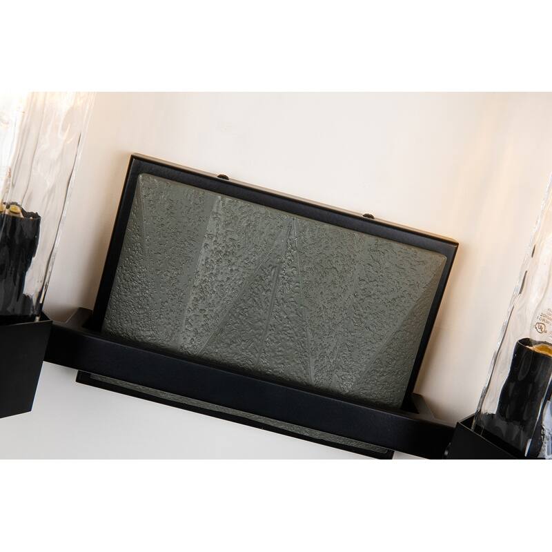2 Light Bath Vanity in Black and Grey