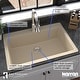 preview thumbnail 14 of 57, Karran QT-812 Top Mount 33 in. Large Single Bowl Quartz Kitchen Sink Kit