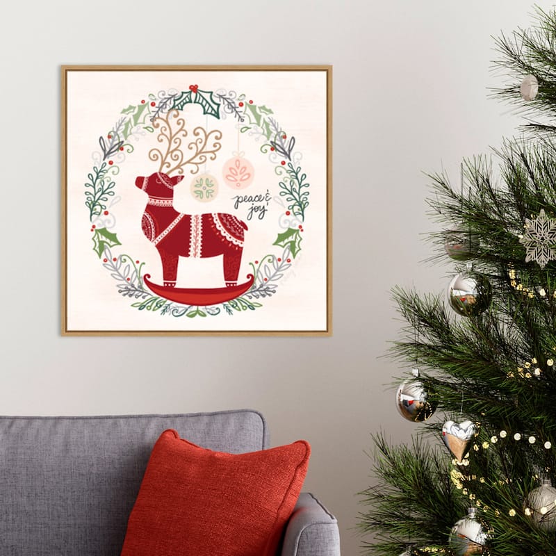 Hygge Christmas II by Noonday Design Canvas Art Framed - 22 x 22 in