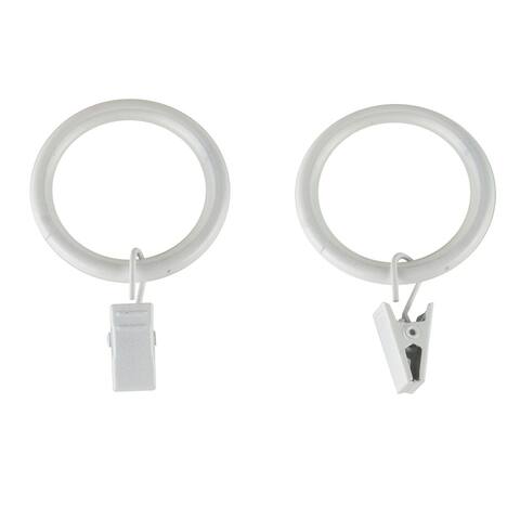 InStyleDesign 1-1/4 inch Noise-Canceling Curtain Rings w/Clip (Set of 10)