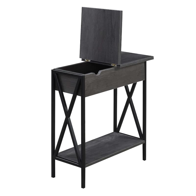 Carbon Loft Ehrlich Flip-top End Table with Charging Station