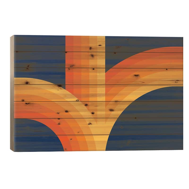 Sunset Bounce Print On Wood by Circa 78 Designs - Multi-Color - 18x26x1.5