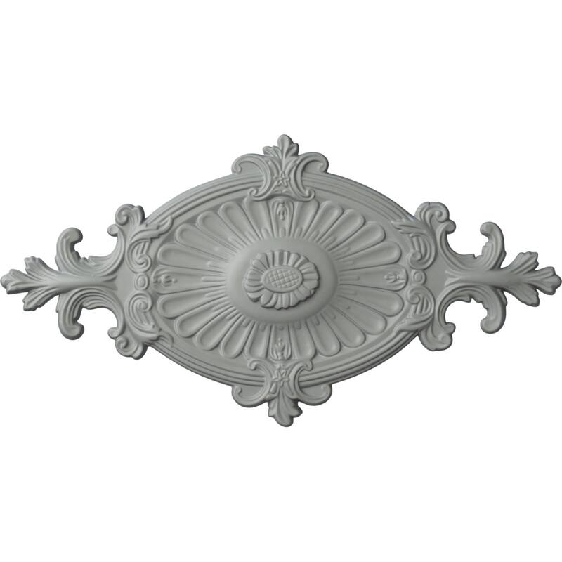 23 5/8"OD x 4"ID x 1 1/2"P Rose and Ribbon Ceiling Medallion