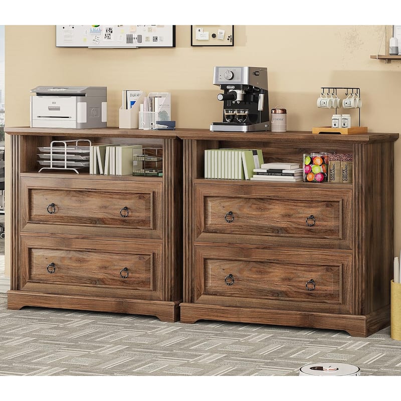 2 Drawer File Cabinet Printer Stand Storage Shelf Filing Cabinet