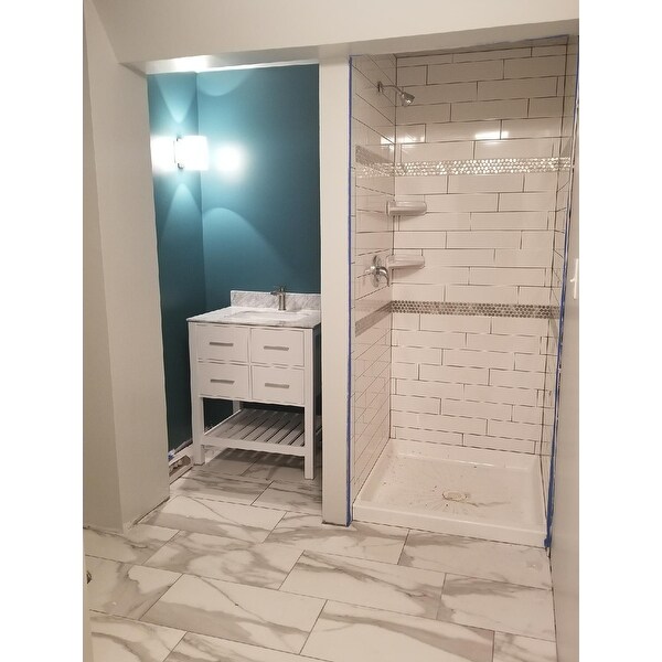 Top Product Reviews For 30 Inch Belvedere Bathroom Vanity With Marble Top 11690204 Overstock