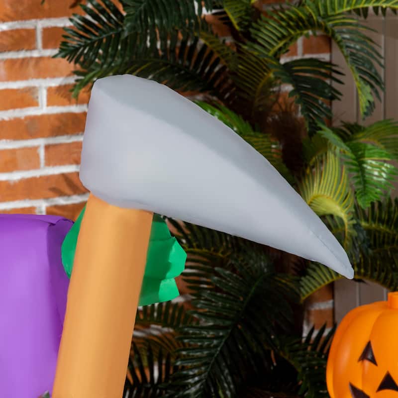 Outsunny 5 ft. Outdoor Light-Up Pumpkin Inflatable Halloween Decoration