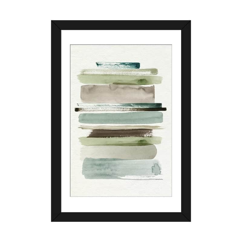 iCanvas "Grass Stains II" by Grace Popp - Black - 32x24x1
