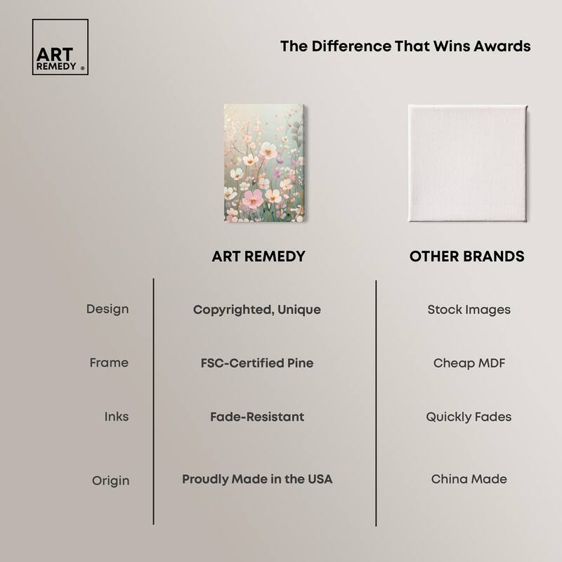 Tiny Blooms I Canvas by Art Remedy, Gallery Wrapped