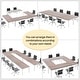 preview thumbnail 33 of 36, 13FT Large Rectangle Conference Meeting Seminar Table for 12-16 Person (Set of 4)