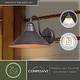 preview thumbnail 3 of 5, VAXCEL Outland 1-Light Aged Iron Dusk to Dawn Sensor Farmhouse Outdoor Wall Sconce, Gooseneck Metal Shade, Dark Sky Compliant