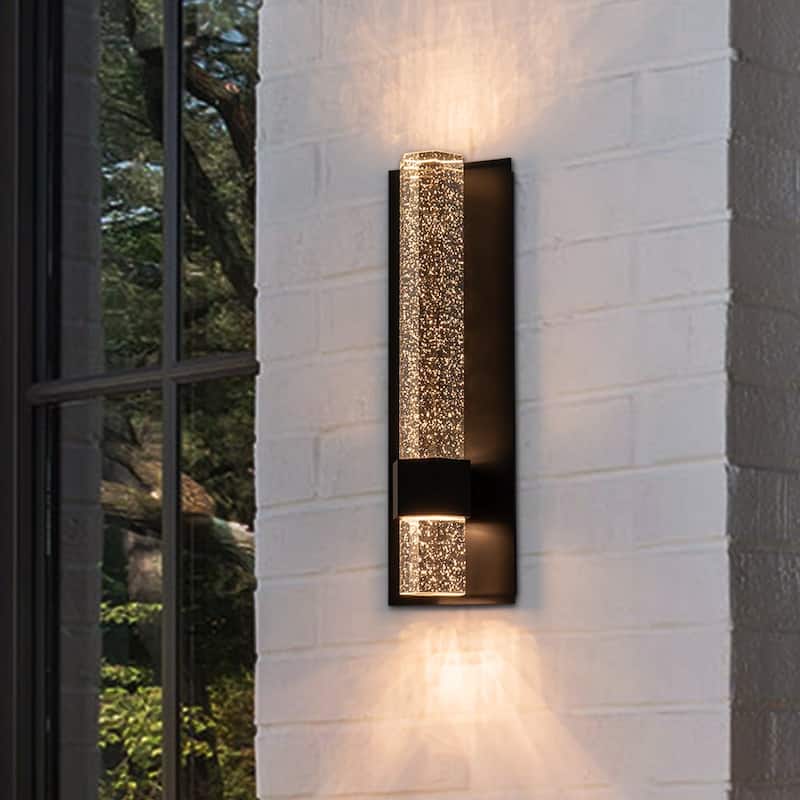 Contemporary Bubble Crystal Linear Tube Dimmable LED Vanity Wall Light