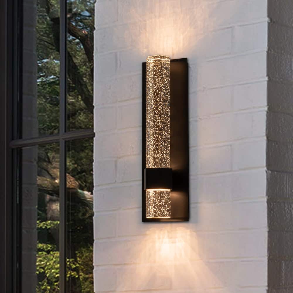 Contemporary Bubble Crystal Linear Tube Dimmable LED Vanity Wall Light