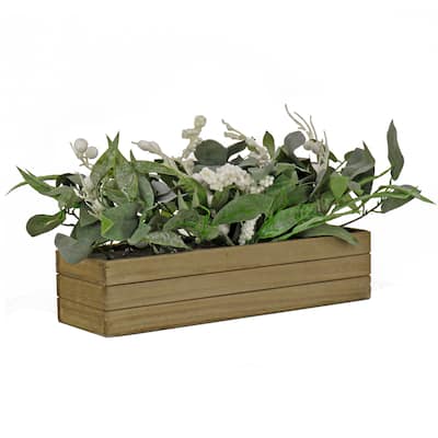 National Tree Company 22 in. Planter Box with Christmas Greenery - 22 in