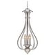 preview thumbnail 1 of 5, Monrovia 3 Light Teardrop Candle Pendant Brushed Nickel - 11.25-in W x 24-in H x 11.25-in D