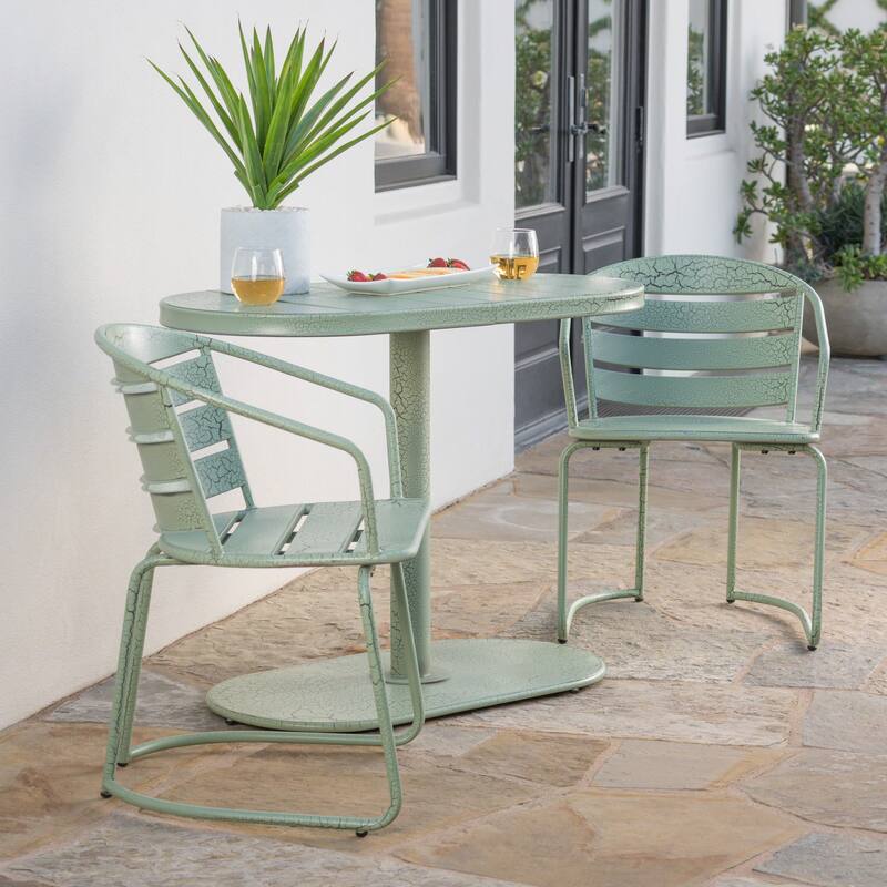 Moniva Bistro Set, Curved silhouettes and a matte finish blend modern design with fun, - Green