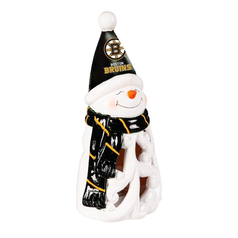 Boston Bruins Snowman LED Garden Statuary, 8"