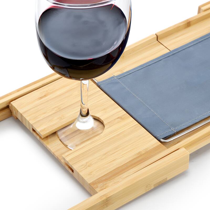 MegaChef Expandable Bamboo Wood Bath Tray