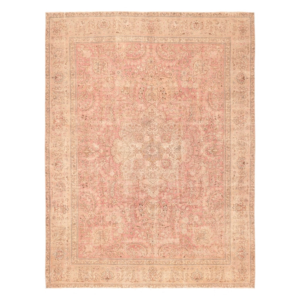 ECARPETGALLERY Hand-knotted Antalya Vintage Pink Wool Rug - 9'8 x 12'8