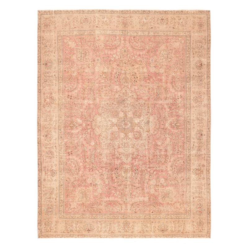 ECARPETGALLERY Hand-knotted Antalya Vintage Pink Wool Rug - 9'8 x 12'8