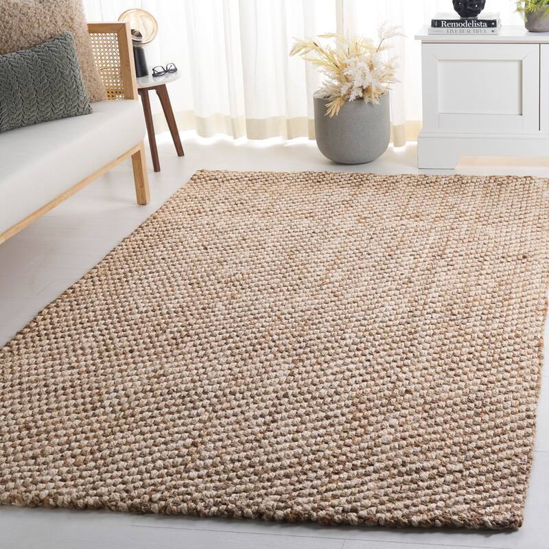 SAFAVIEH Handmade Natural Fiber Hadumod Farmhouse Jute Rug - Natural/Bleach - 4' x 6'