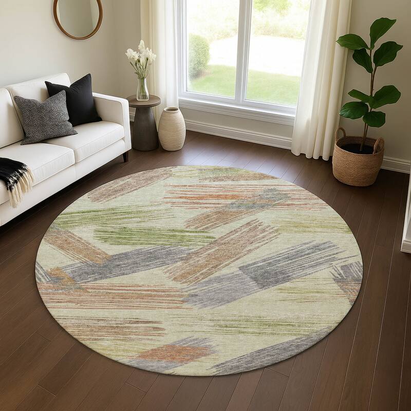 Premium Washable Super Soft Contemporary Mayfield Rug - Aloe - 8' x 8'